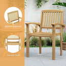 Outdoor Patio Chair with Slatted Seat and Curved Seat by LJGDeals