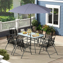6 Pieces Outdoor Patio Chairs with Rustproof Metal Frame by LJGDeals