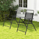 6 Pieces Outdoor Patio Chairs with Rustproof Metal Frame by LJGDeals