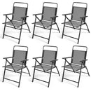 6 Pieces Outdoor Patio Chairs with Rustproof Metal Frame by LJGDeals