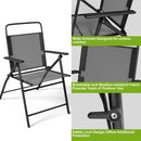 6 Pieces Outdoor Patio Chairs with Rustproof Metal Frame by LJGDeals