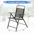 6 Pieces Outdoor Patio Chairs with Rustproof Metal Frame by LJGDeals