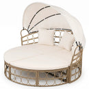 Outdoor Patio Daybed with Retractable Canopy and Cushions by LJGDeals