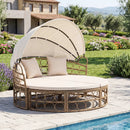 Outdoor Patio Daybed with Retractable Canopy and Cushions by DirectDeals