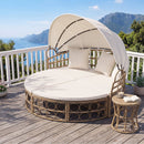 Outdoor Patio Daybed with Retractable Canopy and Cushions by DirectDeals