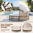 Outdoor Patio Daybed with Retractable Canopy and Cushions by LJGDeals