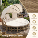 Outdoor Patio Daybed with Retractable Canopy and Cushions by LJGDeals