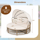 Outdoor Patio Daybed with Retractable Canopy and Cushions by DirectDeals
