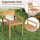 Outdoor Patio Dining Teak Wood Armchair by LJGDeals