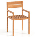 Outdoor Patio Dining Teak Wood Armchair by LJGDeals