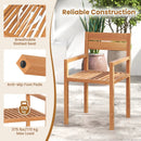 Outdoor Patio Dining Teak Wood Armchair by LJGDeals