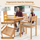 Outdoor Patio Dining Teak Wood Armchair by LJGDeals