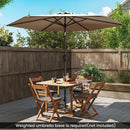 7.5 feet Outdoor Patio Heavy Duty Market Umbrella with Push Button Tilt by LJGDeals