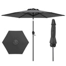 7.5 feet Outdoor Patio Heavy Duty Market Umbrella with Push Button Tilt