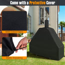 Outdoor Pizza Oven with 600D Oxford Fabric Cover 12 Inch Pizza Stone and Cooking Grill by LJGDeals