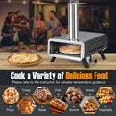 Outdoor Pizza Oven Portable Wood Pellet Pizza Stove with 12 Inch Round Rotatable Pizza Stone by DirectDeals