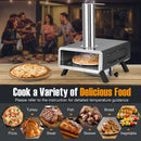 Outdoor Pizza Oven Portable Wood Pellet Pizza Stove with 12 Inch Round Rotatable Pizza Stone by LJGDeals