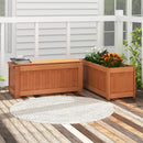 Outdoor Plant Container with Seat for Garden Yard Balcony Deck by LJGDeals