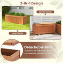 Outdoor Plant Container with Seat for Garden Yard Balcony Deck by LJGDeals