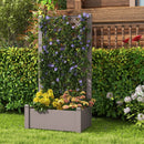 Outdoor Planter Box Self-Watering Raised Garden Bed Trellis with Water Level Indicator by LJGDeals