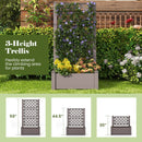 Outdoor Planter Box Self-Watering Raised Garden Bed Trellis with Water Level Indicator by LJGDeals