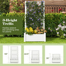 Outdoor Planter Box Self-Watering Raised Garden Bed Trellis with Water Level Indicator