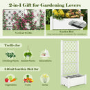 Outdoor Planter Box Self-Watering Raised Garden Bed Trellis with Water Level Indicator by LJGDeals