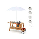 Wooden Play Cart with Sun Proof Umbrella for Toddlers Over 3 Years Old by LJGDeals