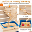 Outdoor Play Pretend Kitchen with Detachable Sandbox and Removable Sink-Natural by LJGDeals