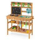 Outdoor Play Pretend Kitchen with Faucet and Removable Sinks for Children Aged 3+