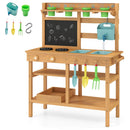 Outdoor Play Pretend Kitchen with Faucet and Removable Sinks for Children Aged 3+