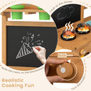 Outdoor Play Pretend Kitchen with Faucet and Removable Sinks for Children Aged 3+