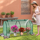 Portable Mini Greenhouse with PE Cover and Zippered Door by LJGDeals