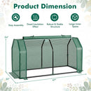 Portable Mini Greenhouse with PE Cover and Zippered Door by LJGDeals