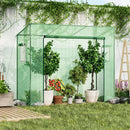 Outdoor Portable Walk-in Greenhouse with PE Cover Heavy-Duty Metal Frame Roll-up Zipper Door by LJGDeals