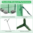 Outdoor Portable Walk-in Greenhouse with PE Cover Heavy-Duty Metal Frame Roll-up Zipper Door by LJGDeals