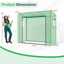 Outdoor Portable Walk-in Greenhouse with PE Cover Heavy-Duty Metal Frame Roll-up Zipper Door by LJGDeals