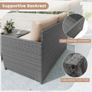 Outdoor Rattan Daybed Wicker Loveseat and 31 Gallon Storage Ottoman-Brown by LJGDeals