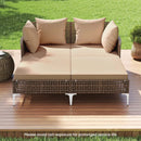 Outdoor Rattan Double Daybed Wicker Chaise Lounge by LJGDeals