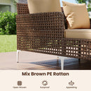 Outdoor Rattan Double Daybed Wicker Chaise Lounge by LJGDeals