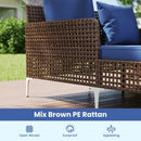 Outdoor Rattan Double Daybed Wicker Chaise Lounge by LJGDeals