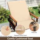 Outdoor Reclining Lounger Chair with 4-Level Adjustable Backrest-Beige by LJGDeals