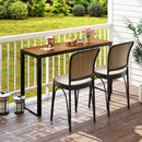Outdoor Rectangle Console Table with Long-Lasting WPC Tabletop by LJGDeals