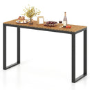 Outdoor Rectangle Console Table with Long-Lasting WPC Tabletop by LJGDeals
