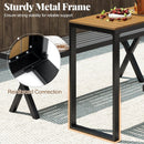Outdoor Rectangle Console Table with Long-Lasting WPC Tabletop by LJGDeals