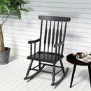 Rocking Chair with Solid Wooden Frame for Garden and Patio by LJGDeals