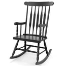Rocking Chair with Solid Wooden Frame for Garden and Patio by LJGDeals