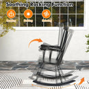 Rocking Chair with Solid Wooden Frame for Garden and Patio by LJGDeals