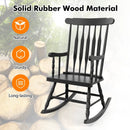 Rocking Chair with Solid Wooden Frame for Garden and Patio by LJGDeals
