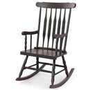 Outdoor Rocking Chair with Slatted Backrest-Black by DirectDeals
